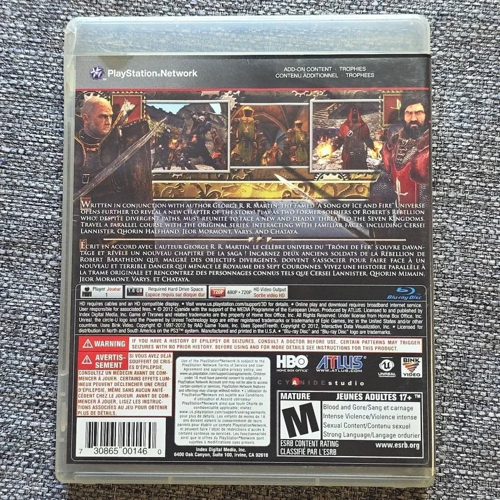 Game of Thrones - Sony PlayStation 3 CIB